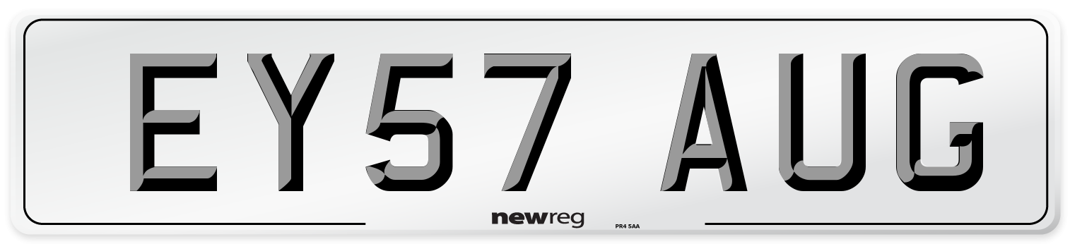 EY57 AUG Number Plate from New Reg